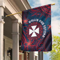 Wallis And Futuna Garden Flag Hibiscus Polynesian Tribal Pattern