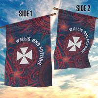 Wallis And Futuna Garden Flag Hibiscus Polynesian Tribal Pattern