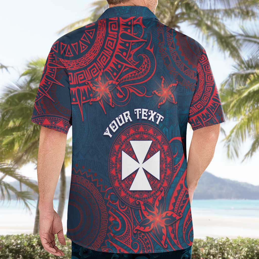 Personalised Wallis And Futuna Hawaiian Shirt Hibiscus Polynesian Tribal Pattern