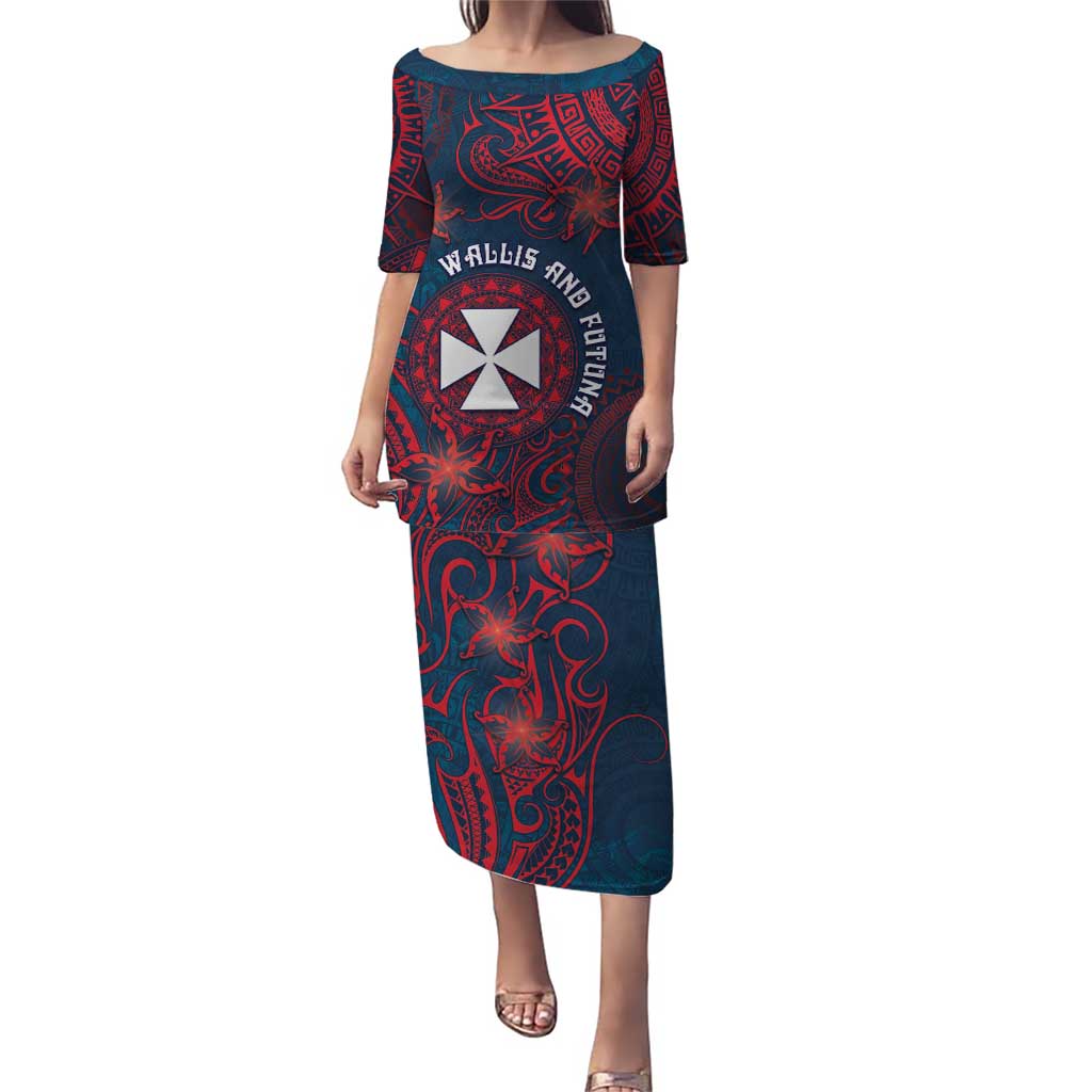 Personalised Wallis And Futuna Puletasi Hibiscus Polynesian Tribal Pattern