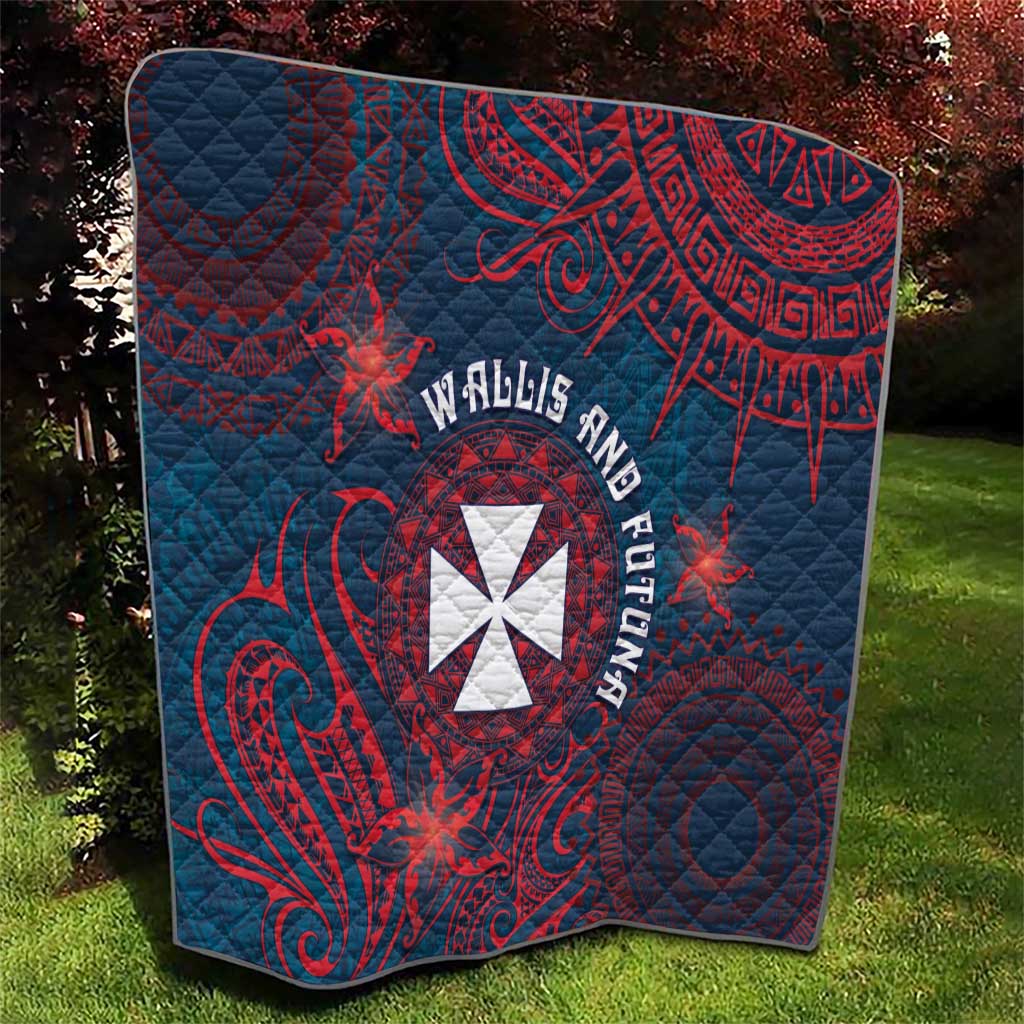 Wallis And Futuna Quilt Hibiscus Polynesian Tribal Pattern