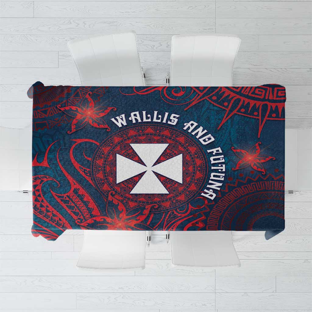 Wallis And Futuna Tablecloth Hibiscus Polynesian Tribal Pattern
