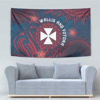 Wallis And Futuna Tapestry Hibiscus Polynesian Tribal Pattern