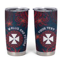 Personalised Wallis And Futuna Tumbler Cup Hibiscus Polynesian Tribal Pattern