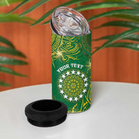Personalised Cook Islands 4 in 1 Can Cooler Tumbler Hibiscus Polynesian Tribal Pattern DT05 - Polynesian Pride