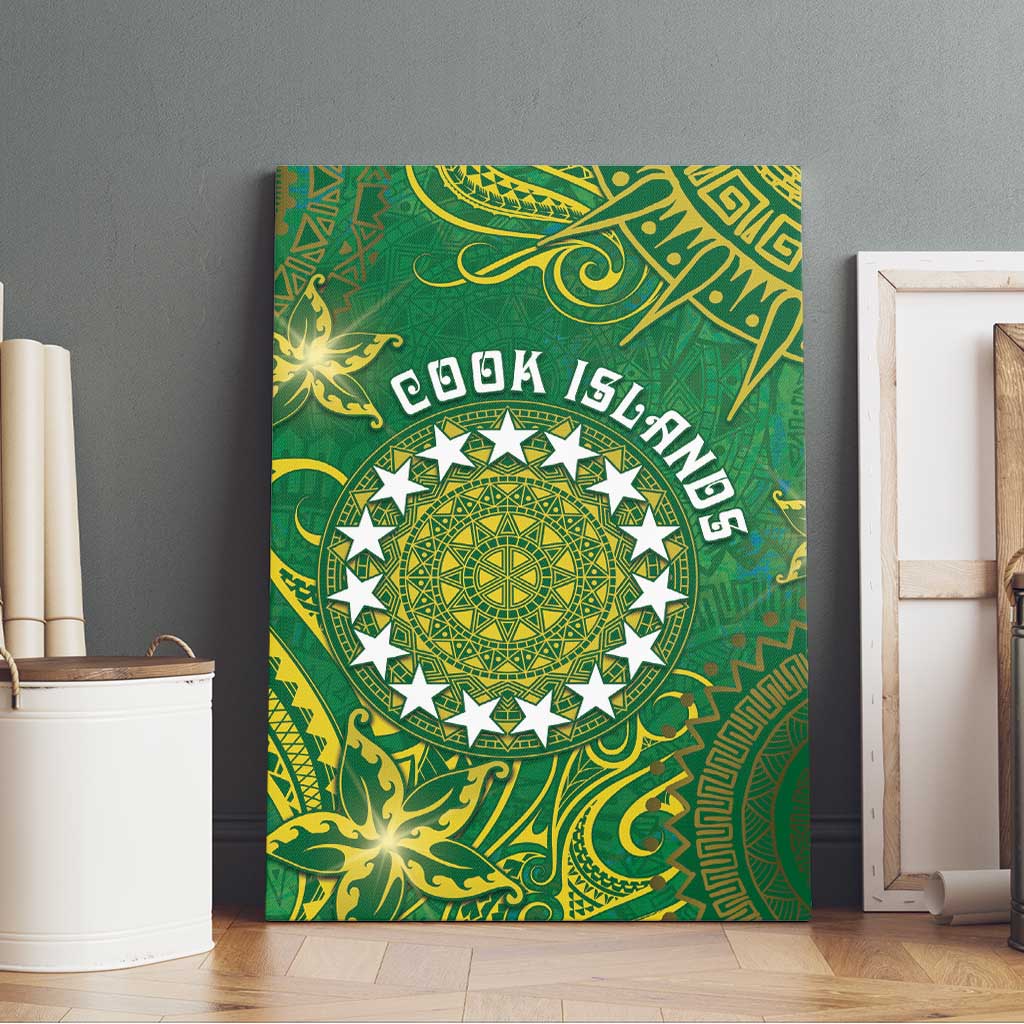 Cook Islands Canvas Wall Art Hibiscus Polynesian Tribal Pattern DT05 - Polynesian Pride