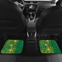 Cook Islands Car Mats Hibiscus Polynesian Tribal Pattern DT05 Set 2pcs - Back Green - Polynesian Pride