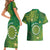 Personalised Cook Islands Couples Matching Short Sleeve Bodycon Dress and Hawaiian Shirt Hibiscus Polynesian Tribal Pattern