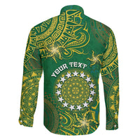 Personalised Cook Islands Family Matching Short Sleeve Bodycon Dress and Hawaiian Shirt Hibiscus Polynesian Tribal Pattern