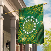 Cook Islands Garden Flag Hibiscus Polynesian Tribal Pattern