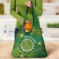 Cook Islands Grocery Bag Hibiscus Polynesian Tribal Pattern DT05 - Polynesian Pride