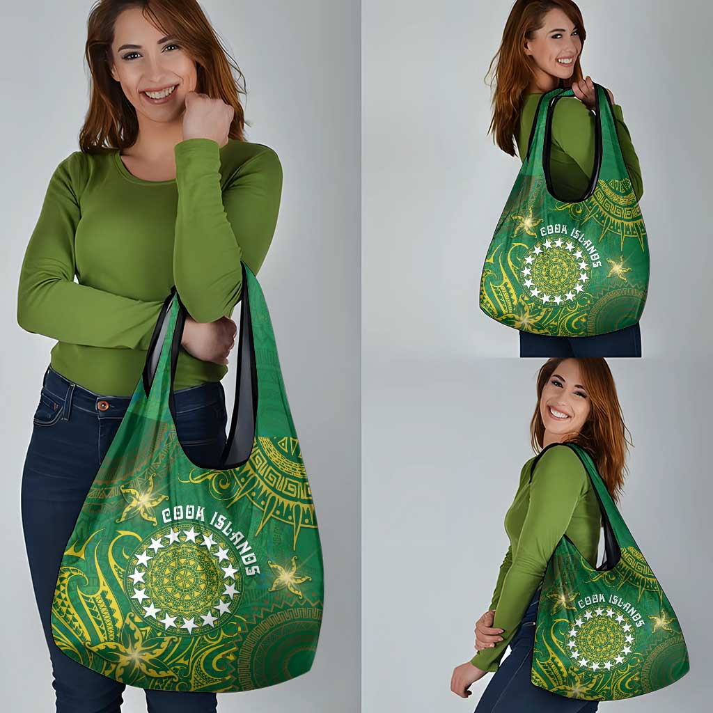 Cook Islands Grocery Bag Hibiscus Polynesian Tribal Pattern DT05 - Polynesian Pride