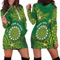 Personalised Cook Islands Hoodie Dress Hibiscus Polynesian Tribal Pattern DT05 - Polynesian Pride