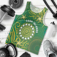 Personalised Cook Islands Men Tank Top Hibiscus Polynesian Tribal Pattern DT05 - Polynesian Pride