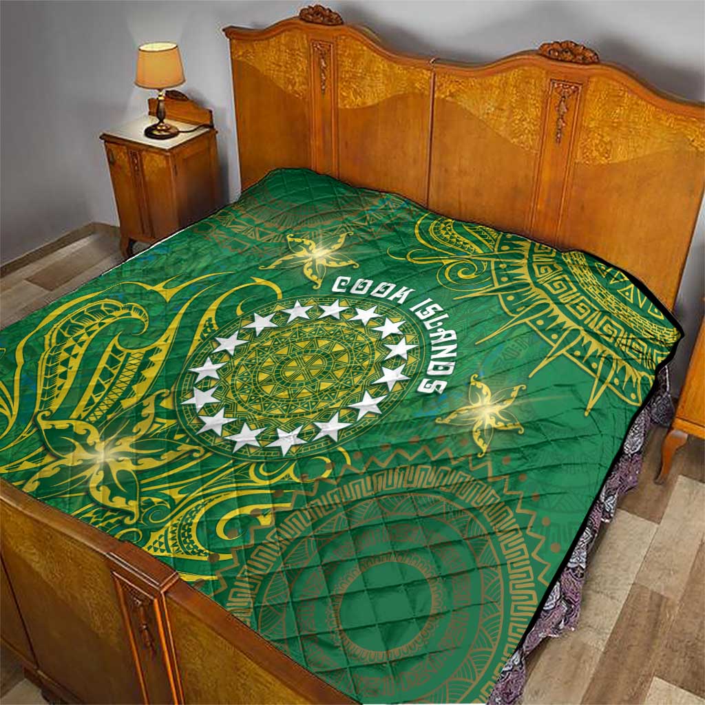 Cook Islands Quilt Hibiscus Polynesian Tribal Pattern