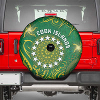 Cook Islands Spare Tire Cover Hibiscus Polynesian Tribal Pattern
