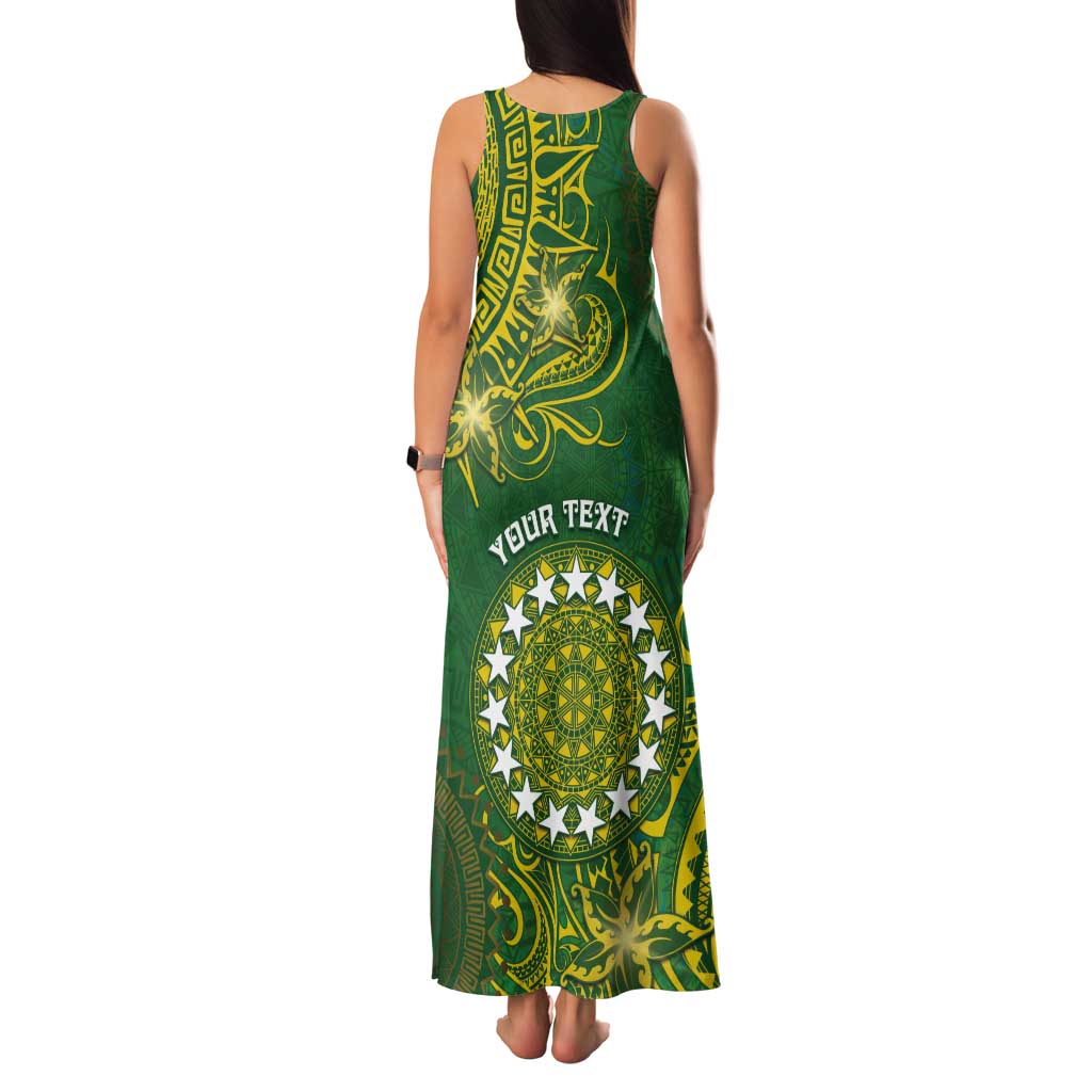 Personalised Cook Islands Tank Maxi Dress Hibiscus Polynesian Tribal Pattern DT05 - Polynesian Pride