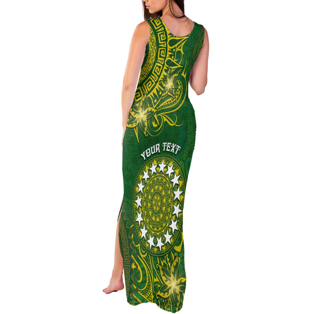 Personalised Cook Islands Tank Maxi Dress Hibiscus Polynesian Tribal Pattern DT05 - Polynesian Pride