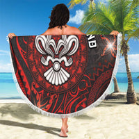 Easter Island Beach Blanket Hibiscus Polynesian Tribal Pattern DT05 - Polynesian Pride