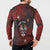 Personalised Easter Island Button Sweatshirt Hibiscus Polynesian Tribal Pattern