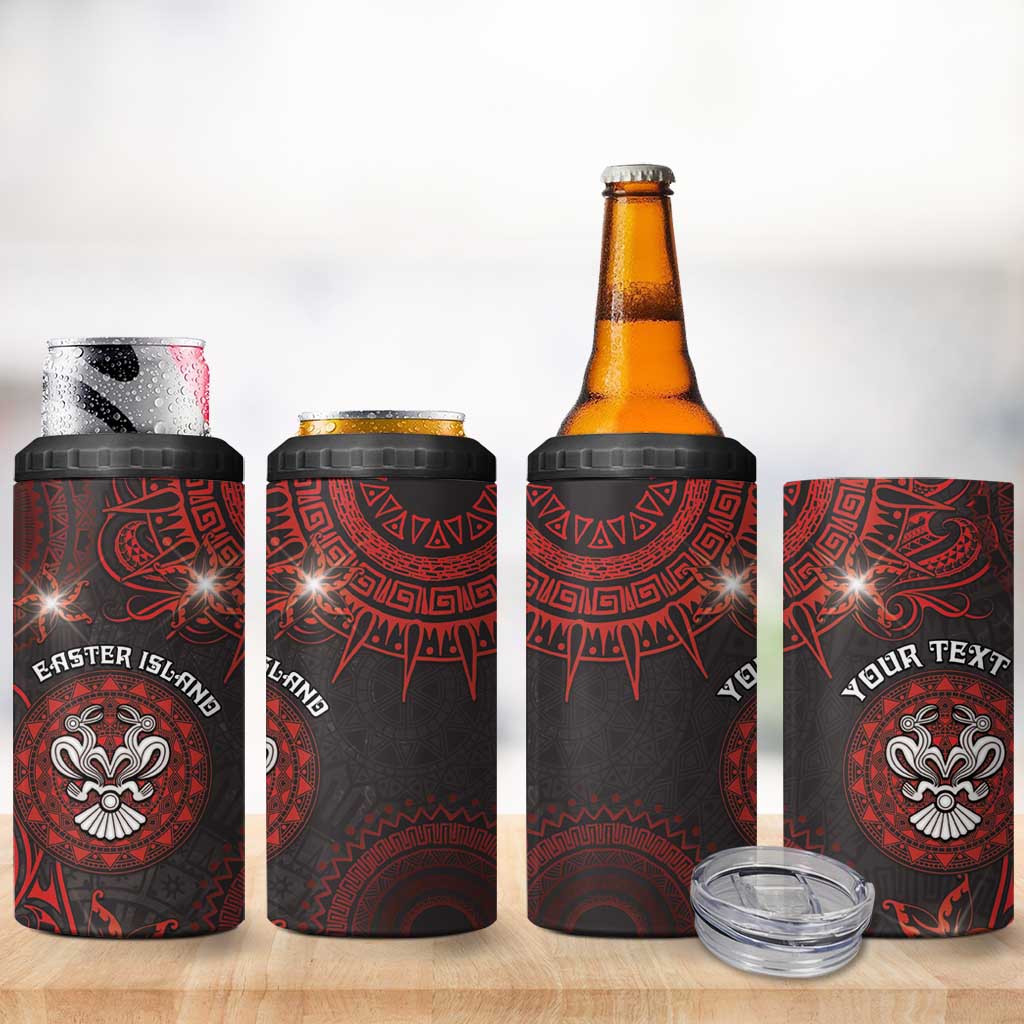 Personalised Easter Island 4 in 1 Can Cooler Tumbler Hibiscus Polynesian Tribal Pattern DT05 - Polynesian Pride