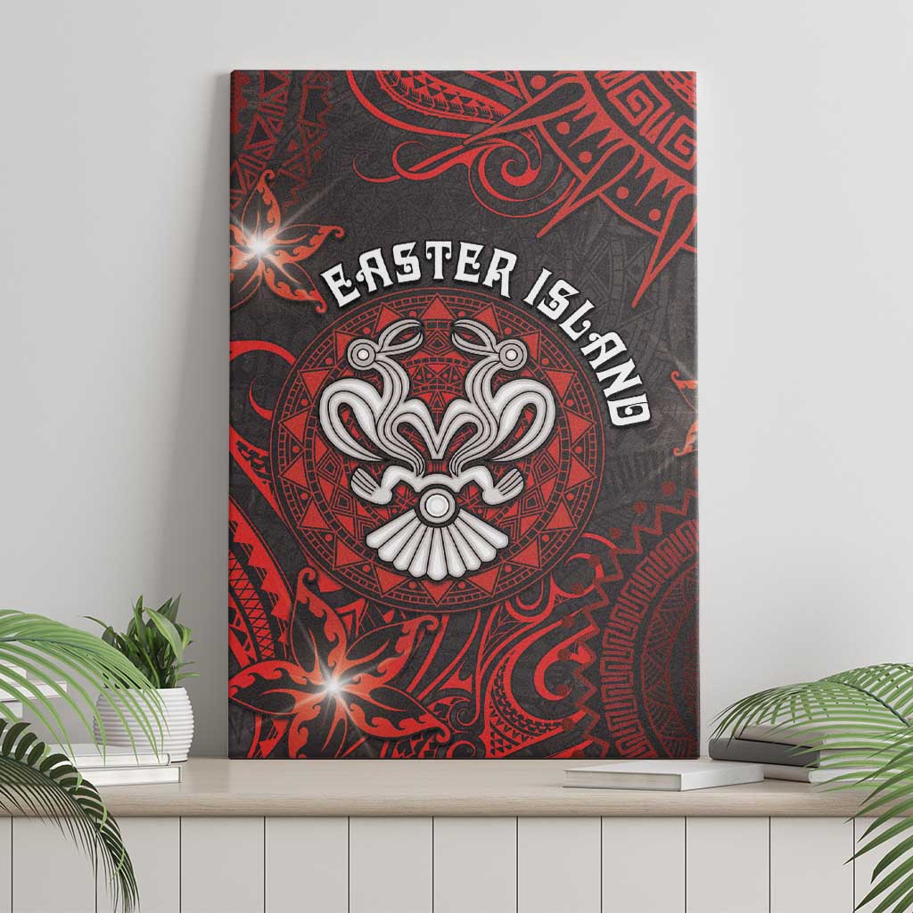 Easter Island Canvas Wall Art Hibiscus Polynesian Tribal Pattern DT05 - Polynesian Pride