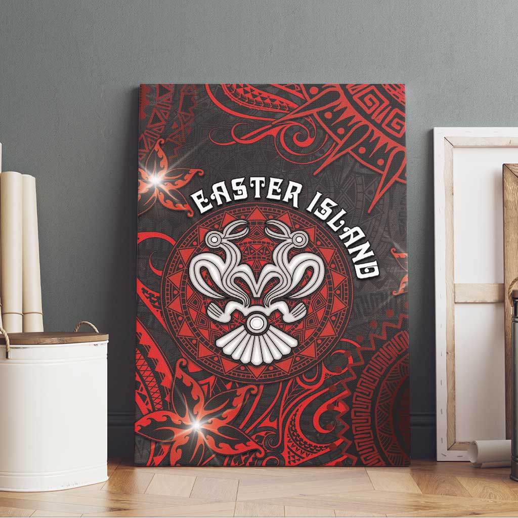 Easter Island Canvas Wall Art Hibiscus Polynesian Tribal Pattern DT05 - Polynesian Pride