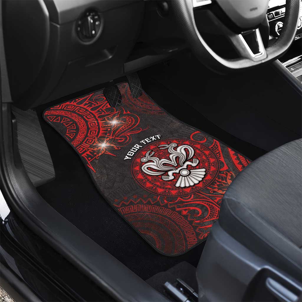 Easter Island Car Mats Hibiscus Polynesian Tribal Pattern DT05 - Polynesian Pride