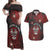 Personalised Easter Island Couples Matching Off Shoulder Maxi Dress and Hawaiian Shirt Hibiscus Polynesian Tribal Pattern