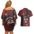 Personalised Easter Island Couples Matching Off Shoulder Short Dress and Hawaiian Shirt Hibiscus Polynesian Tribal Pattern