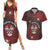 Personalised Easter Island Couples Matching Summer Maxi Dress and Hawaiian Shirt Hibiscus Polynesian Tribal Pattern