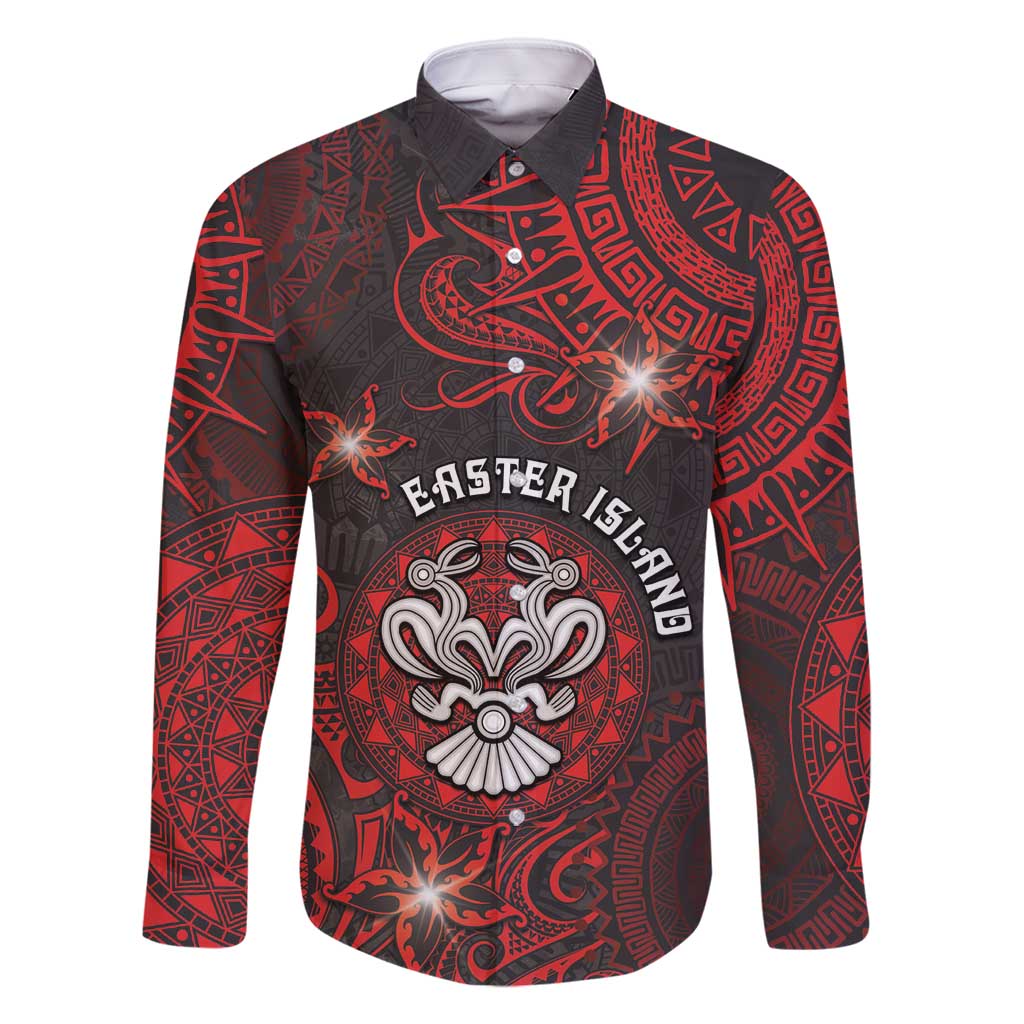 Personalised Easter Island Family Matching Long Sleeve Bodycon Dress and Hawaiian Shirt Hibiscus Polynesian Tribal Pattern