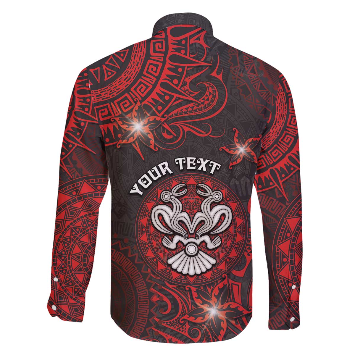 Personalised Easter Island Family Matching Off The Shoulder Long Sleeve Dress and Hawaiian Shirt Hibiscus Polynesian Tribal Pattern