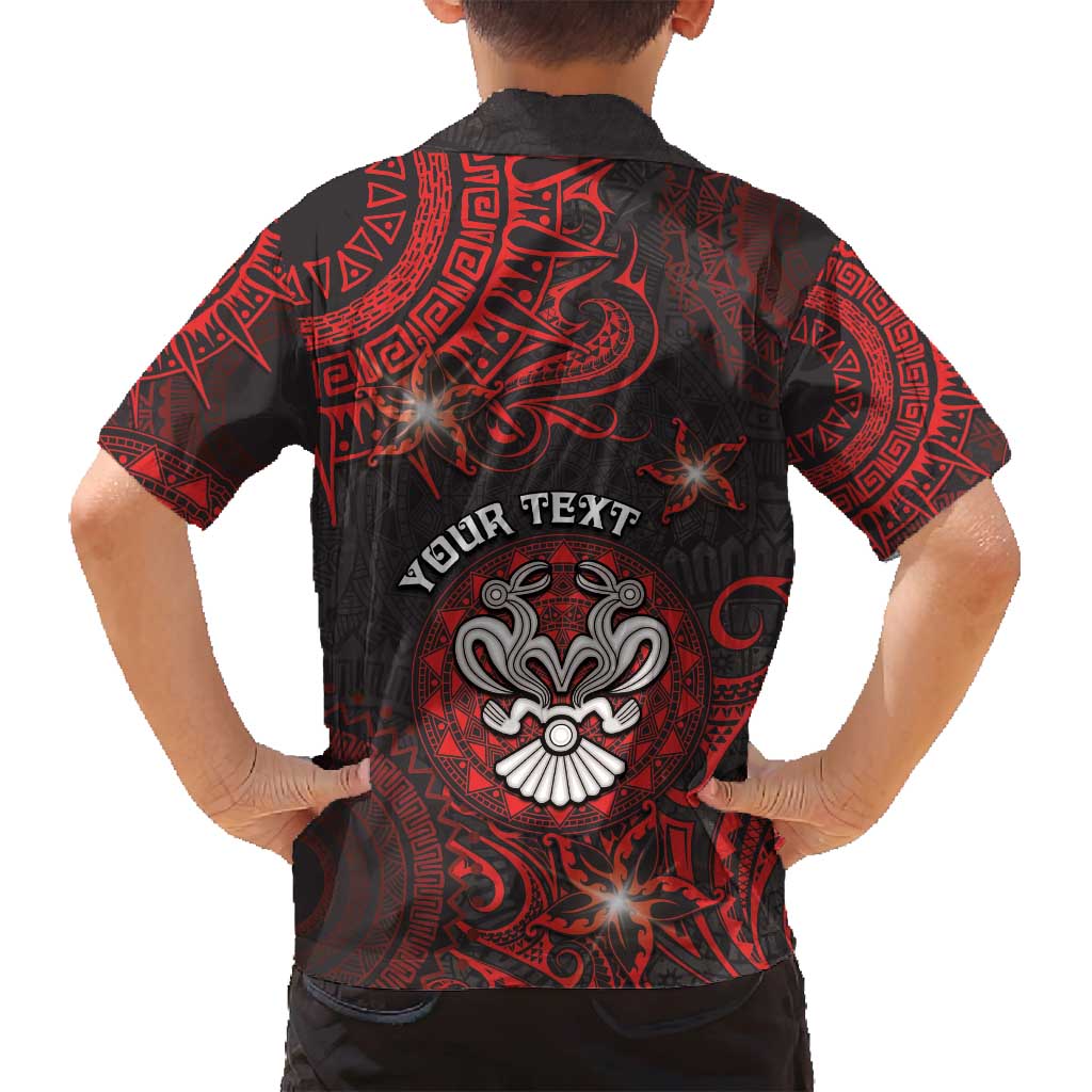 Personalised Easter Island Family Matching Puletasi and Hawaiian Shirt Hibiscus Polynesian Tribal Pattern