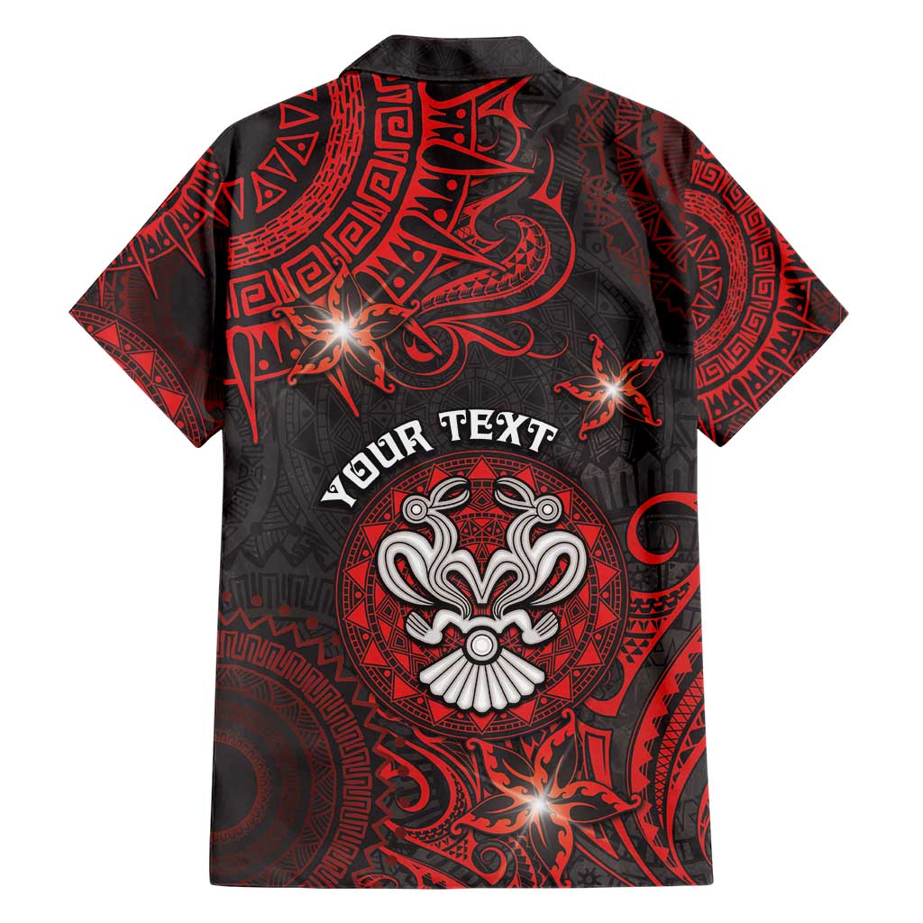 Personalised Easter Island Family Matching Short Sleeve Bodycon Dress and Hawaiian Shirt Hibiscus Polynesian Tribal Pattern