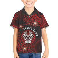 Personalised Easter Island Family Matching Short Sleeve Bodycon Dress and Hawaiian Shirt Hibiscus Polynesian Tribal Pattern