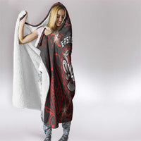 Easter Island Hooded Blanket Hibiscus Polynesian Tribal Pattern DT05 - Polynesian Pride