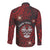 Personalised Easter Island Long Sleeve Button Shirt Hibiscus Polynesian Tribal Pattern