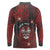 Personalised Easter Island Long Sleeve Polo Shirt Hibiscus Polynesian Tribal Pattern
