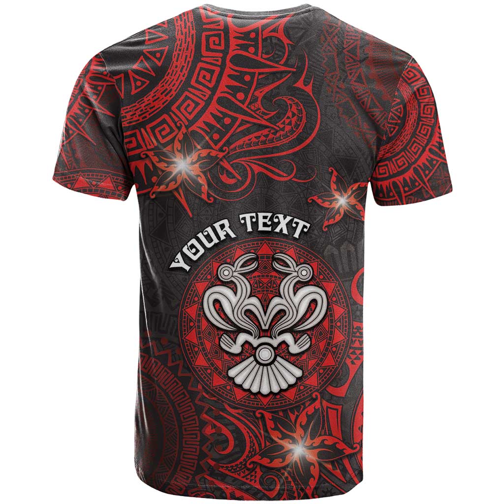 Personalised Easter Island T Shirt Hibiscus Polynesian Tribal Pattern