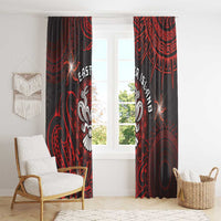 Easter Island Window Curtain Hibiscus Polynesian Tribal Pattern
