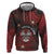 Personalised Easter Island Zip Hoodie Hibiscus Polynesian Tribal Pattern