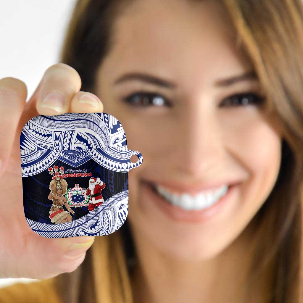 Samoa Christmas AirPods Case Samoan Siva Dance With Santa - Polynesian Pride