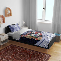 Samoa Christmas Bedding Set Samoan Siva Dance With Santa - Polynesian Pride