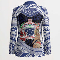 Samoa Christmas Blazer Samoan Siva Dance With Santa - Polynesian Pride