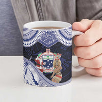 Samoa Christmas Ceramic Mug Samoan Siva Dance With Santa - Polynesian Pride