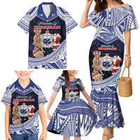 Samoa Christmas Family Matching Mermaid Dress and Hawaiian Shirt Samoan Siva Dance With Santa - Polynesian Pride