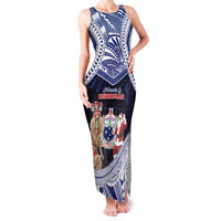 Samoa Christmas Family Matching Tank Maxi Dress and Hawaiian Shirt Samoan Siva Dance With Santa - Polynesian Pride