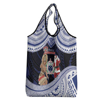 Samoa Christmas Grocery Bag Samoan Siva Dance With Santa - Polynesian Pride