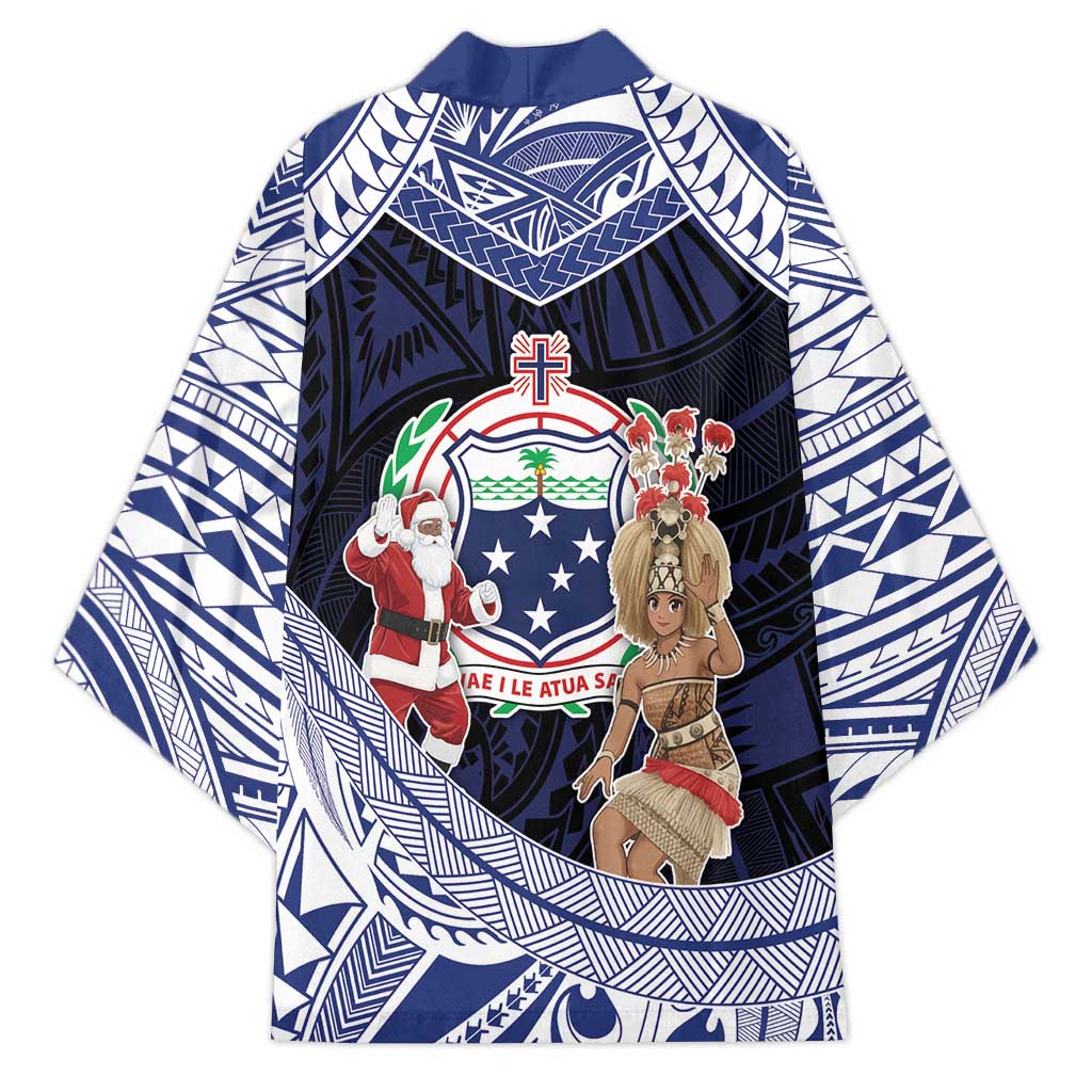 Samoa Christmas Kimono Samoan Siva Dance With Santa - Polynesian Pride